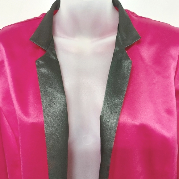 Stanley Scott Vintage Cerise Pink & Black Jacket, Size Small - Picture 3 of 11